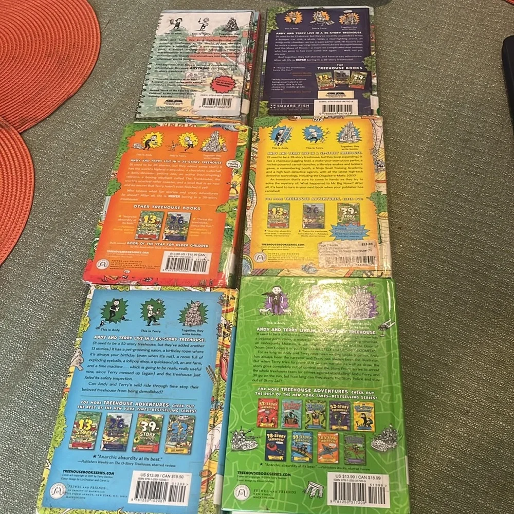 Treehouse Books Collection Andy Griffiths 6 Books Bundle 13, 26, 39, 52, 65, 117